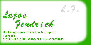 lajos fendrich business card